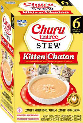 Inaba Churu Entree Stew Chicken Recipe with Tuna for Kittens