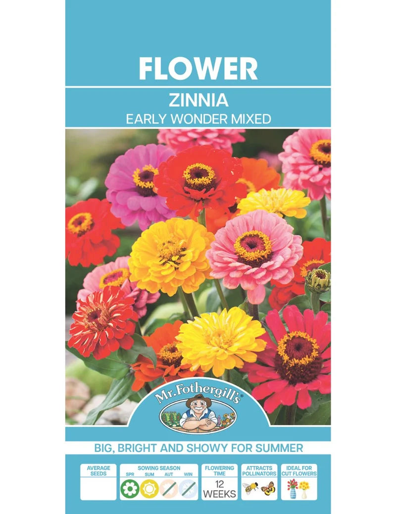 Mr Fothergills FOT Zinnia Early Wonder Mix