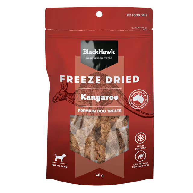 Black Hawk Freeze Dried Dog Treats Kangaroo 40g