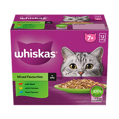 Whiskas Wet Cat Food 12x85g Favourites in Jelly