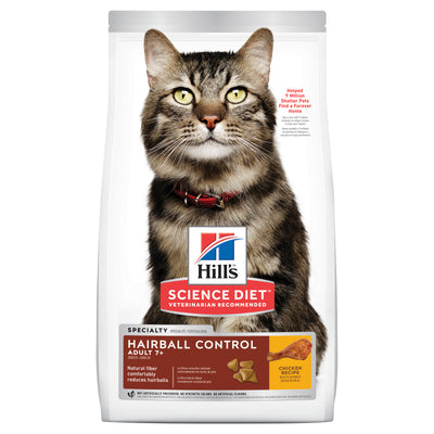 Hill's Science Diet Hairball Control Senior Adult 7+ Dry Cat Food