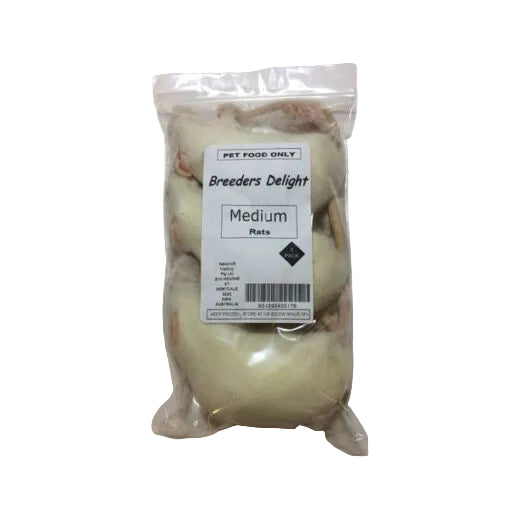 Breeders Delight Frozen Rats Medium 3 Pack - Woonona Petfoods