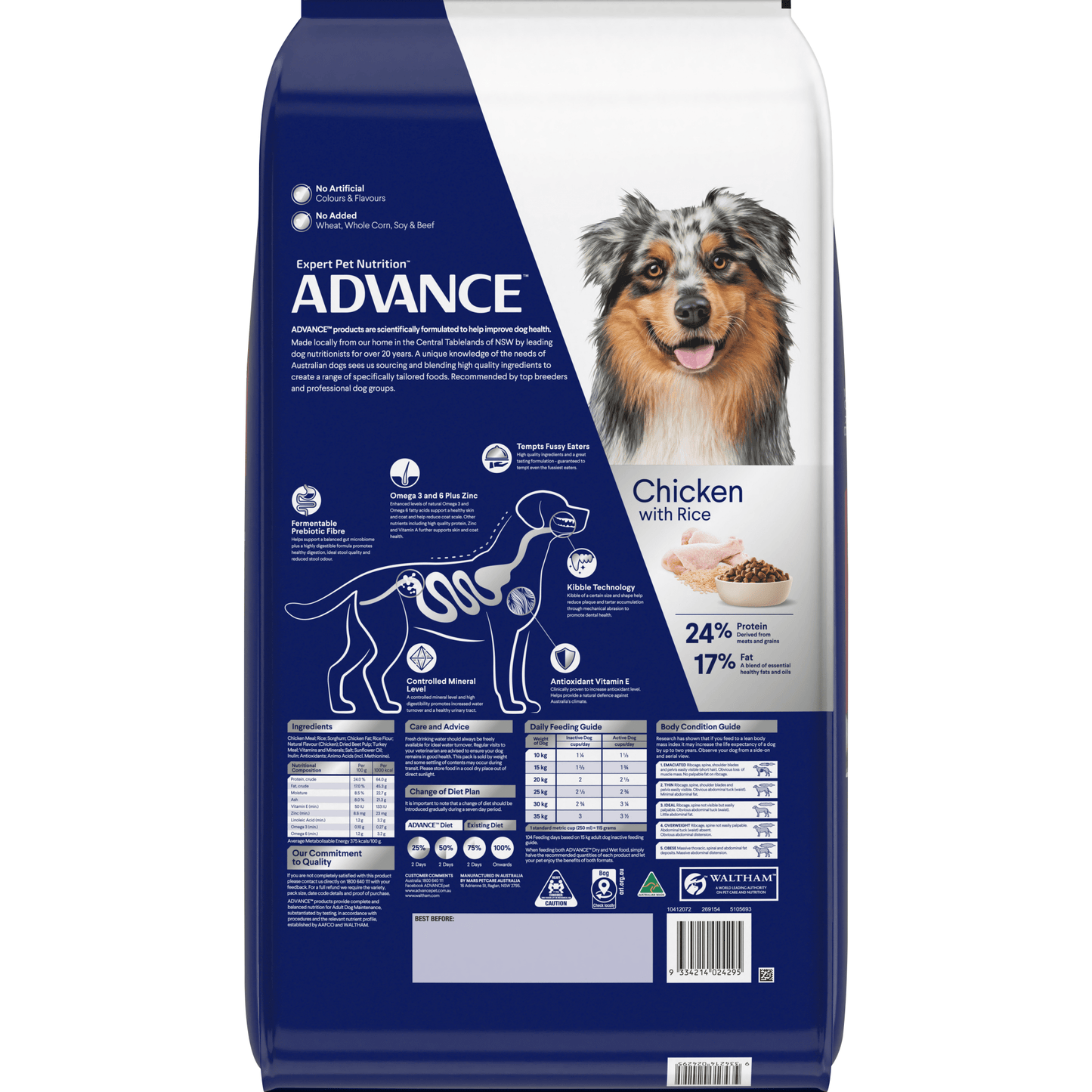 Advance Dry Dog Food Adult Chicken - Woonona Petfoods