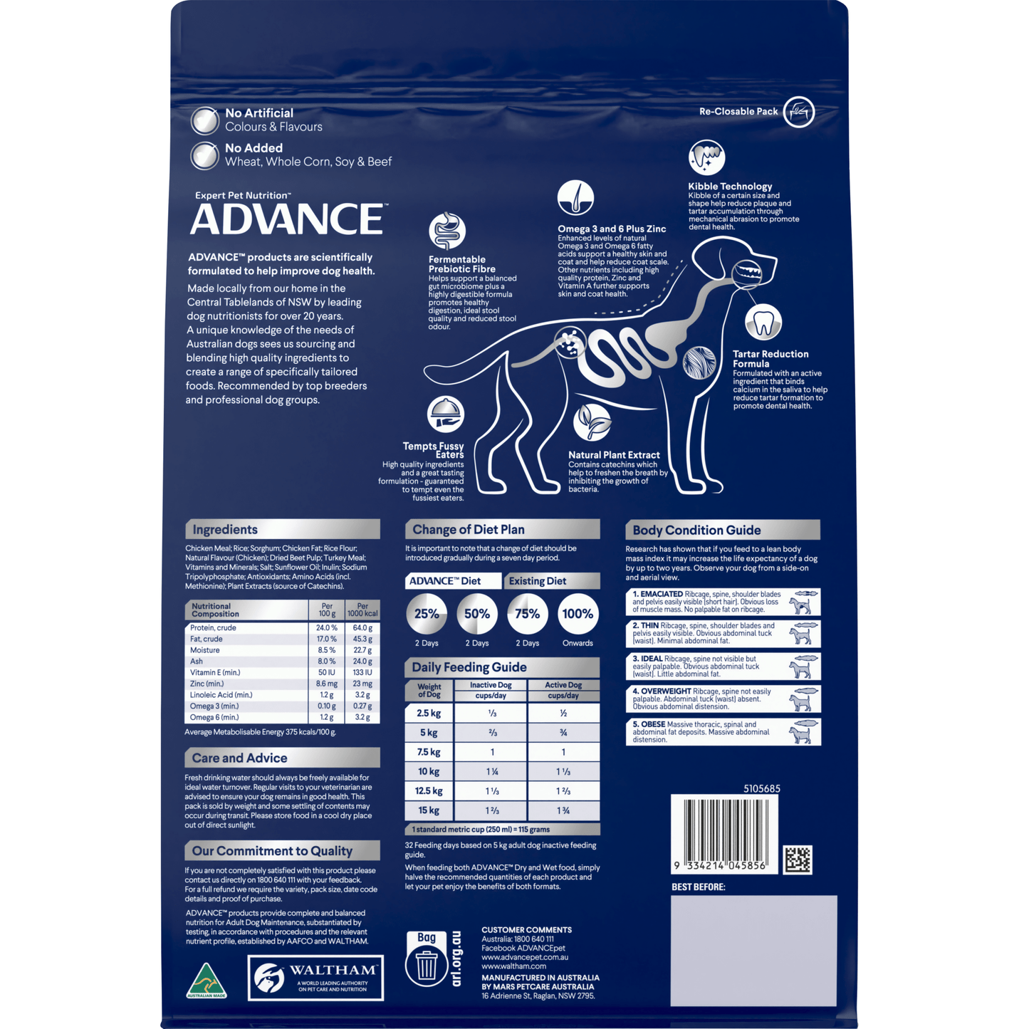 Advance Dry Dog Food Dental Toy and Small Breed 2.5kg - Woonona Petfoods