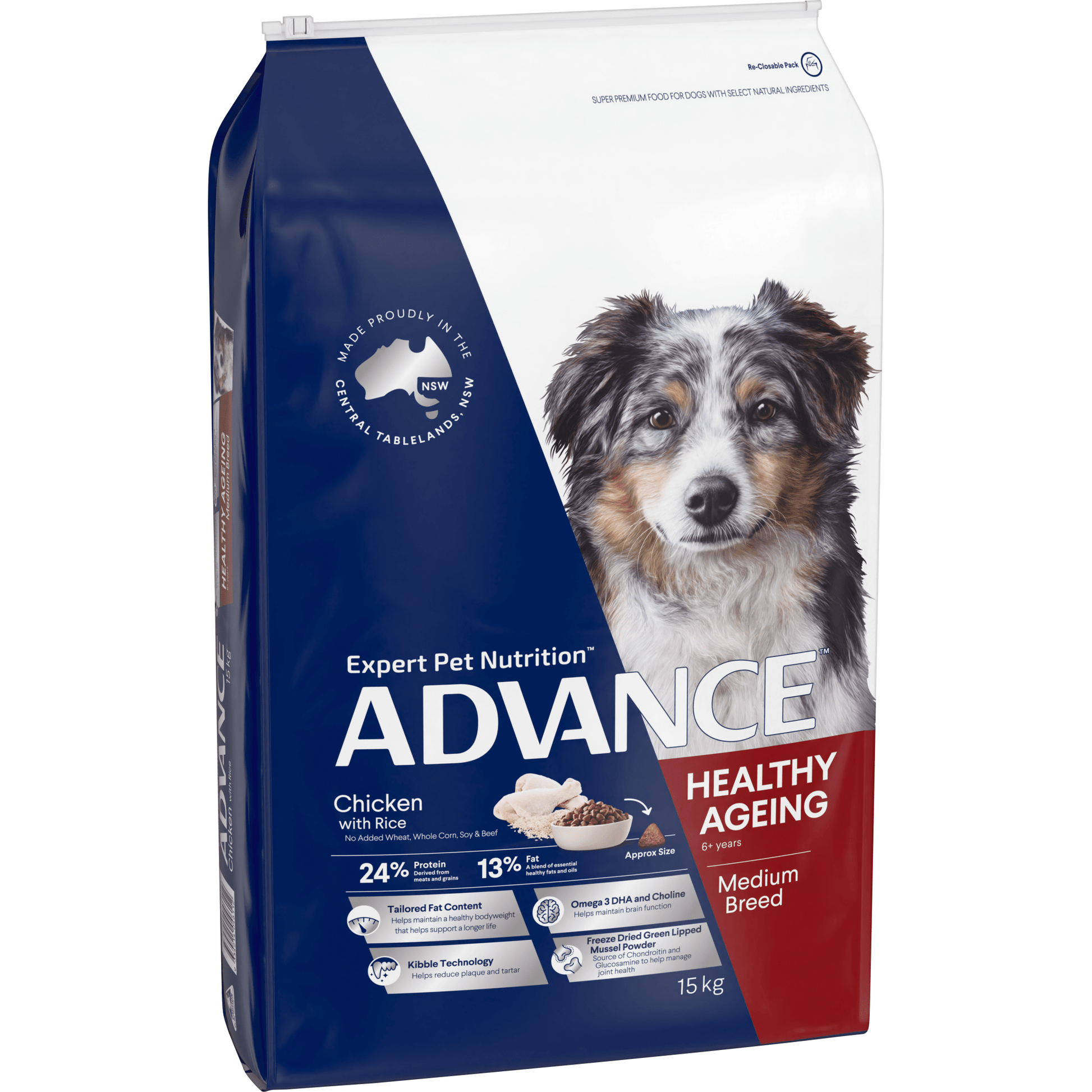 Advance Dry Dog Food Healthy Age Medium Breed Chicken - Woonona Petfoods