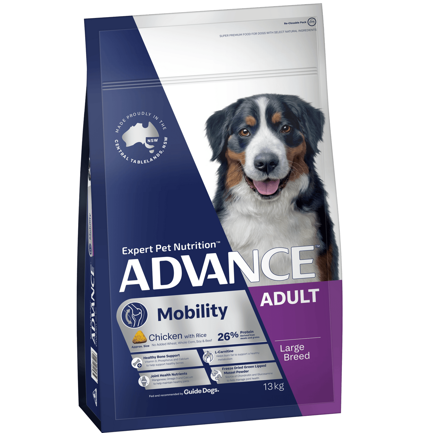 Advance Dry Dog Food Mobility Large Breed Chicken 13kg - Woonona Petfoods