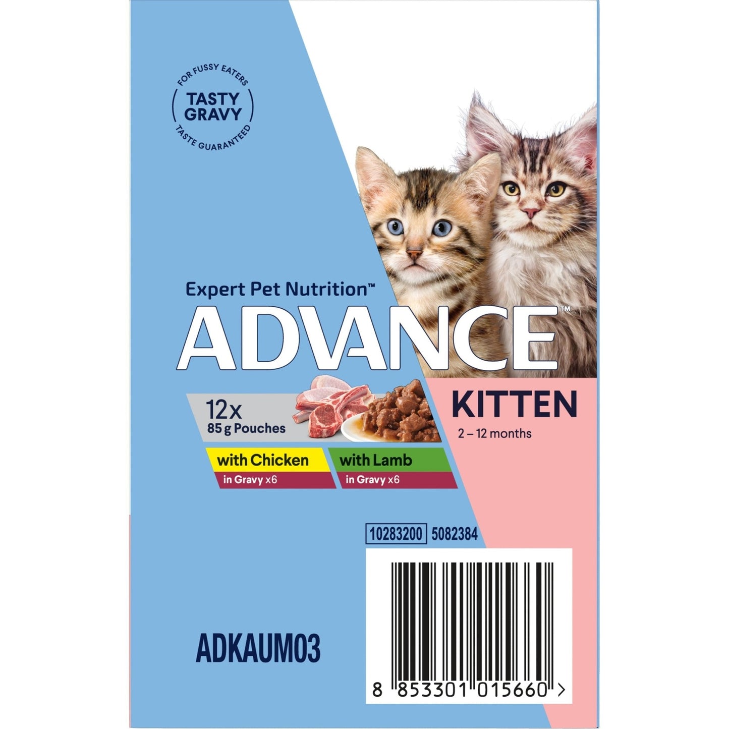 Advance Wet Kitten Food Chunks in Gravy 12x85g - Woonona Petfoods