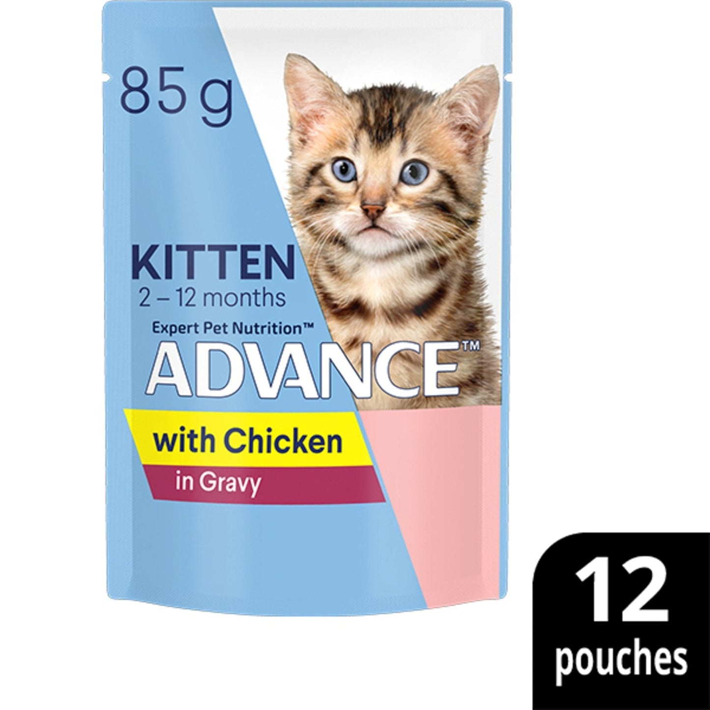Advance Wet Kitten Food Chunks in Gravy 12x85g - Woonona Petfoods