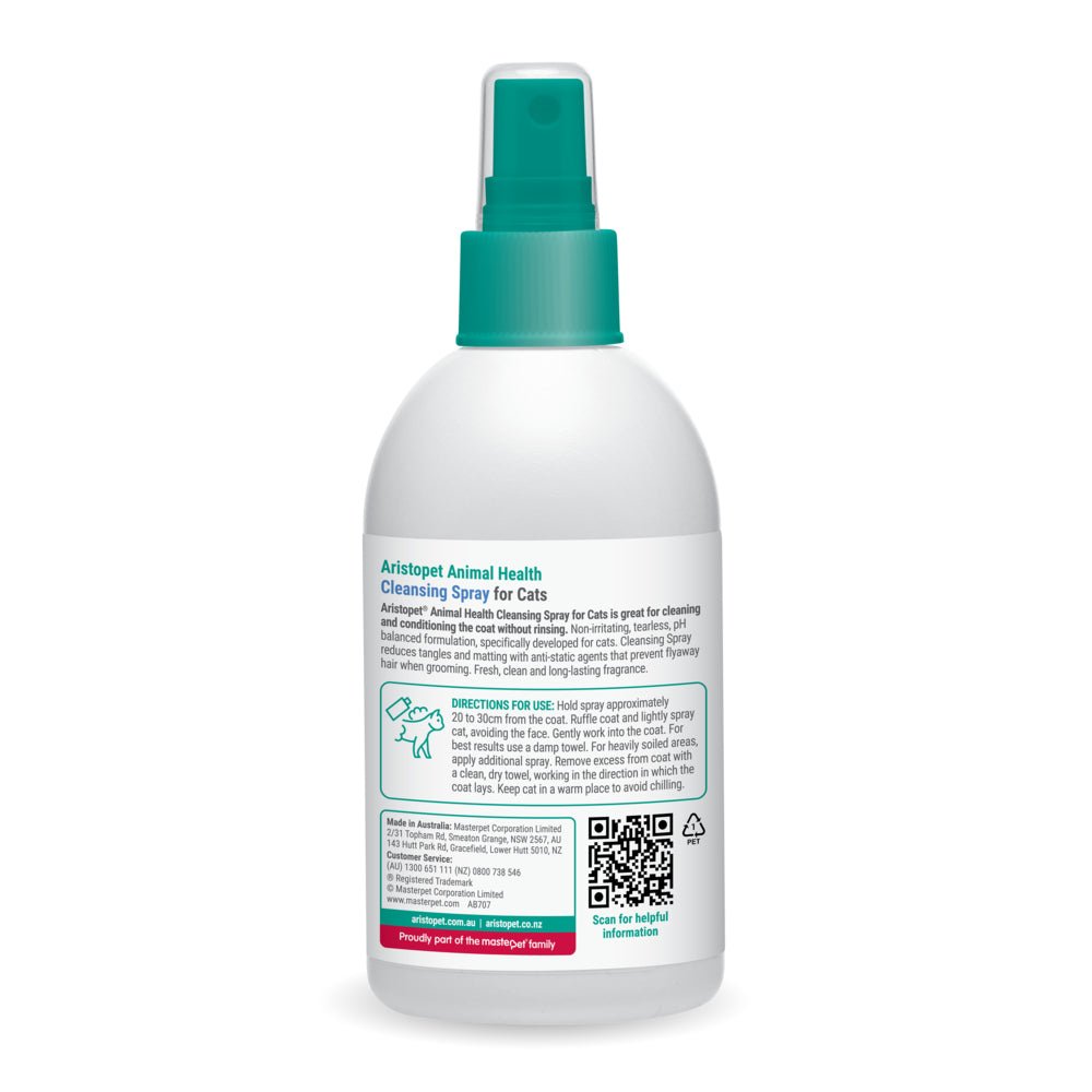 Aristopet Cleanse Spray Feline 250ml - Woonona Petfoods