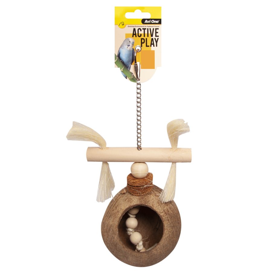 Avi One Bird Toy Coconut Treasure Hunt 32cm - Woonona Petfoods