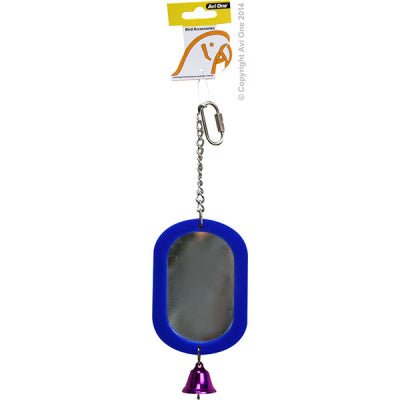 Avi One Parrot Toy Acrylic Oval Mirror - Woonona Petfoods