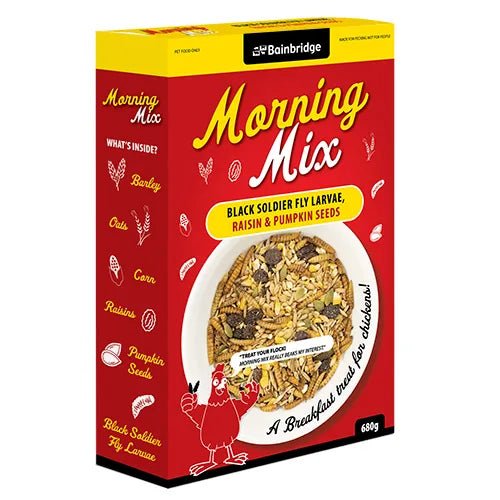 Bainbridge Morning Mix Breakfast Treat Black Soldier Fly Larvae,Rasin & Pumpkin Seeds 680g - Woonona Petfoods