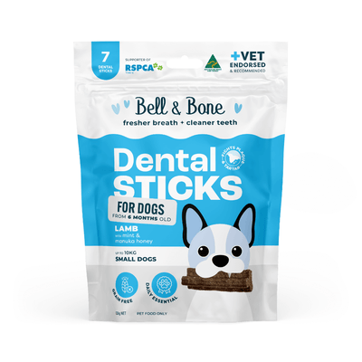 Bell & Bone Dental Sticks - Lamb, Mint and Manuka Honey Small - Woonona Petfoods