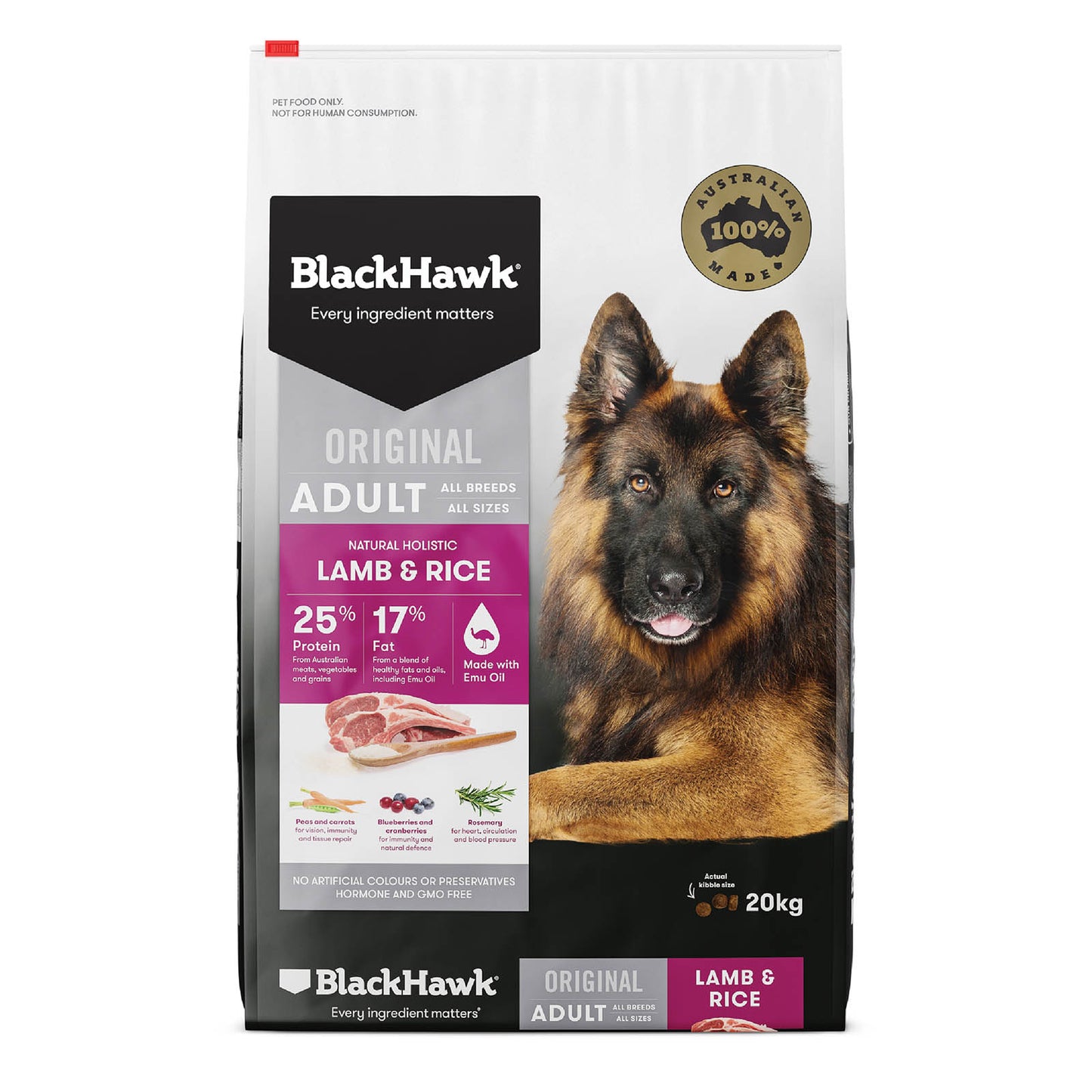 Black Hawk Dry Dog Food Adult Lamb & Rice - Woonona Petfoods
