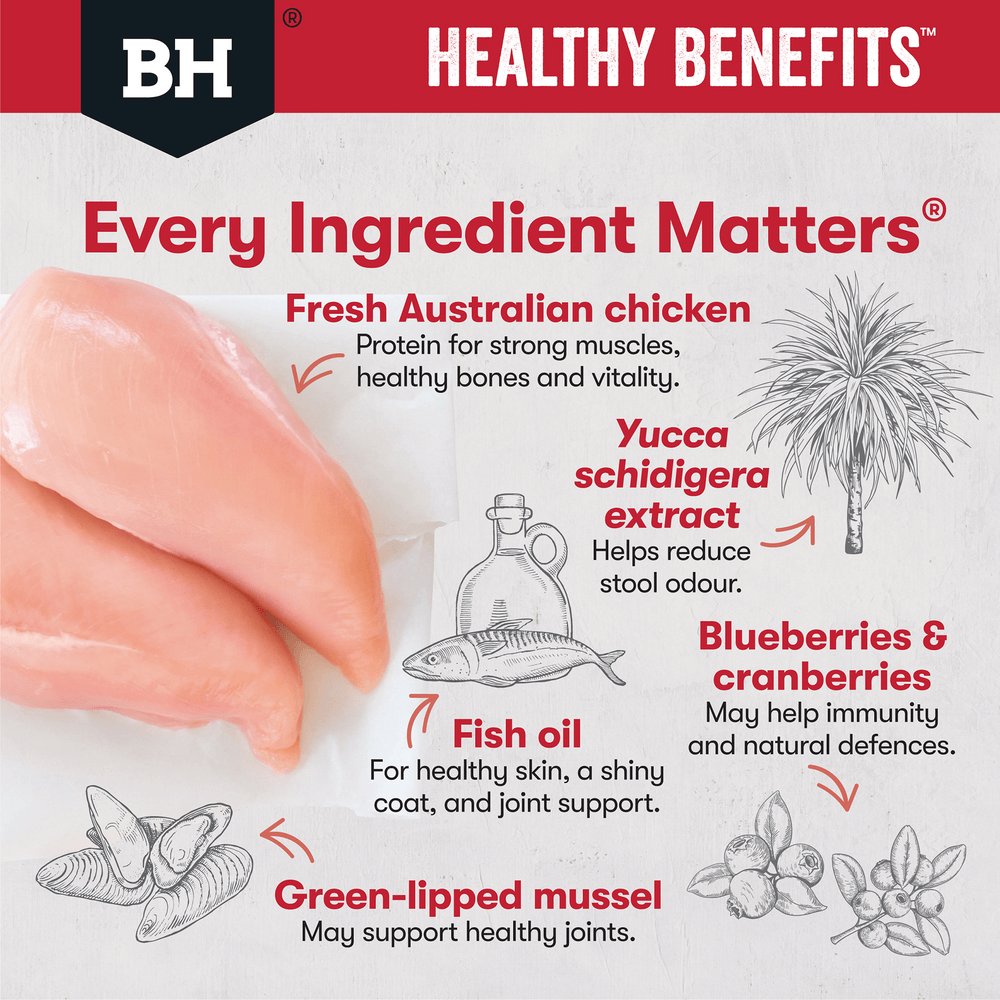 Black Hawk Dry Dog Food Healthy Benefits Joints and Muscles - Woonona Petfoods