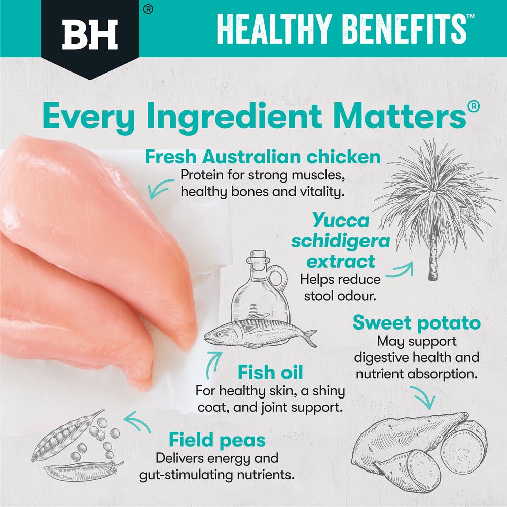 Black Hawk Dry Dog Food Healthy Benefits Sensitive Skin and Gut - Woonona Petfoods
