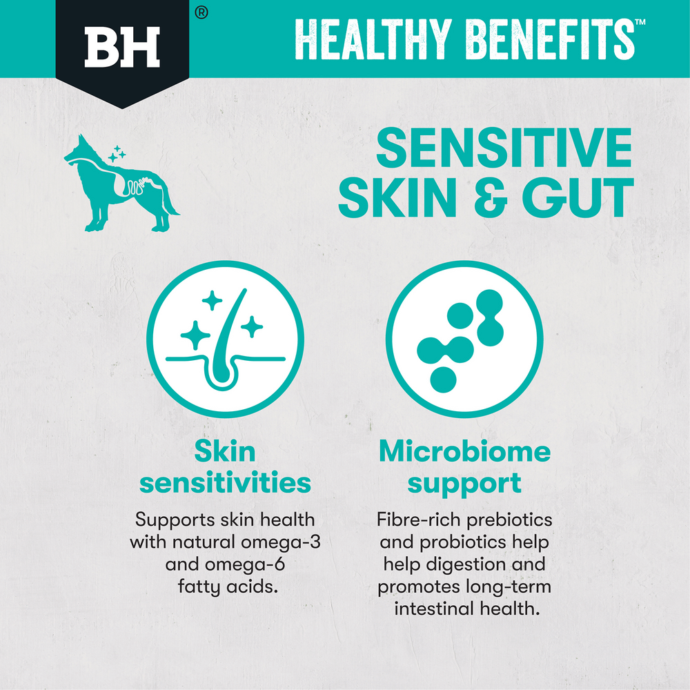 Black Hawk Dry Dog Food Healthy Benefits Sensitive Skin and Gut - Woonona Petfoods