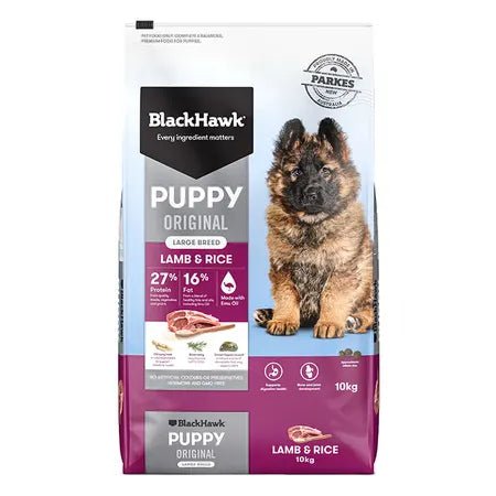 Black Hawk Dry Dog Food Puppy Large Breed Lamb and Rice - Woonona Petfoods