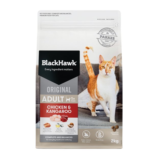 Black Hawk Dry Food Cat Adult Chicken and Kangaroo - Woonona Petfood & Produce