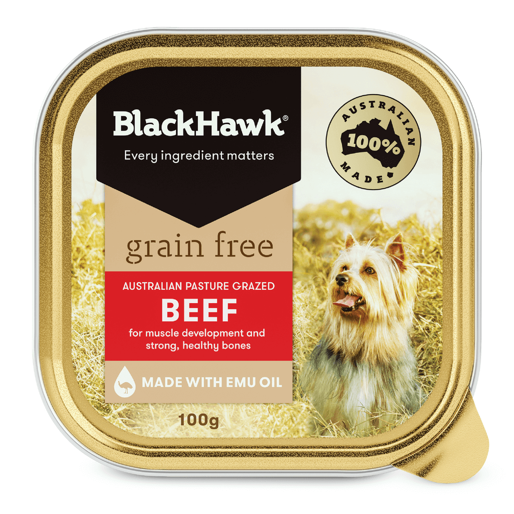 Black Hawk Grain Free Wet Dog Food 100g Beef - Woonona Petfoods