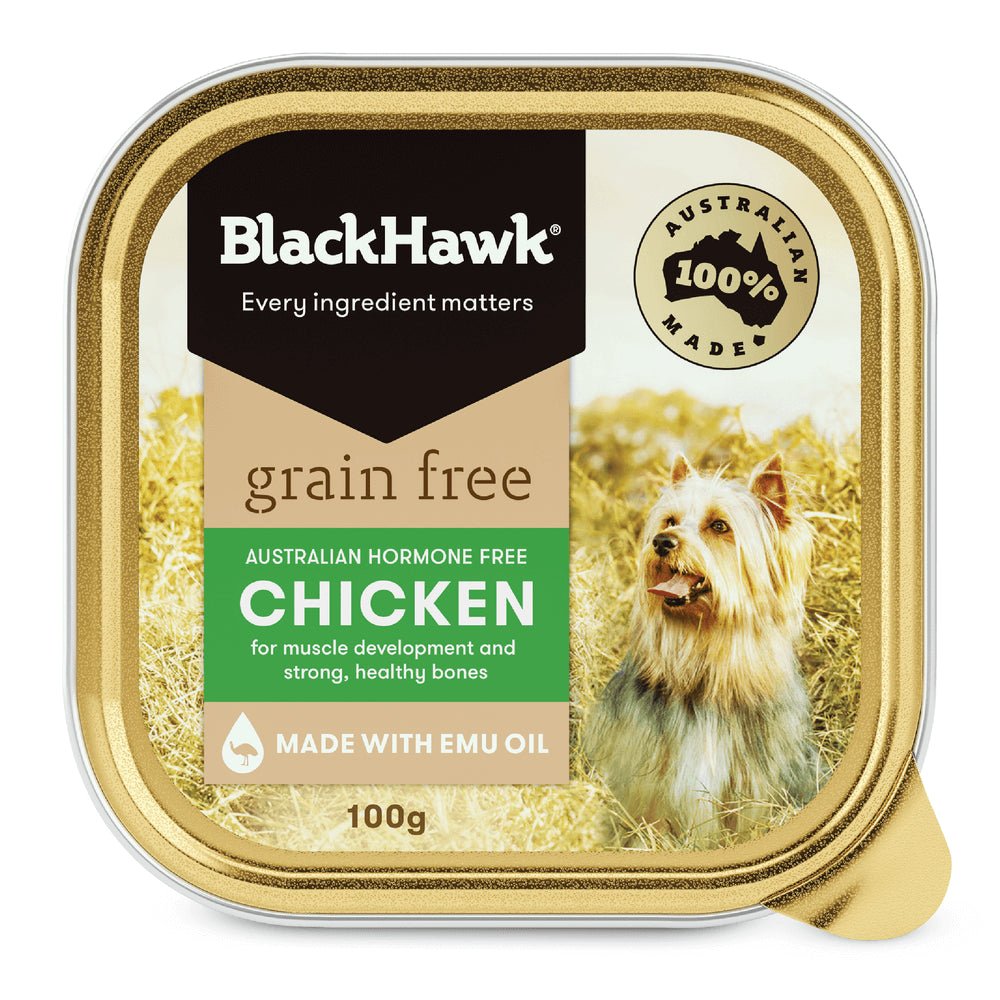 Black Hawk Grain Free Wet Dog Food 100g Chicken - Woonona Petfoods