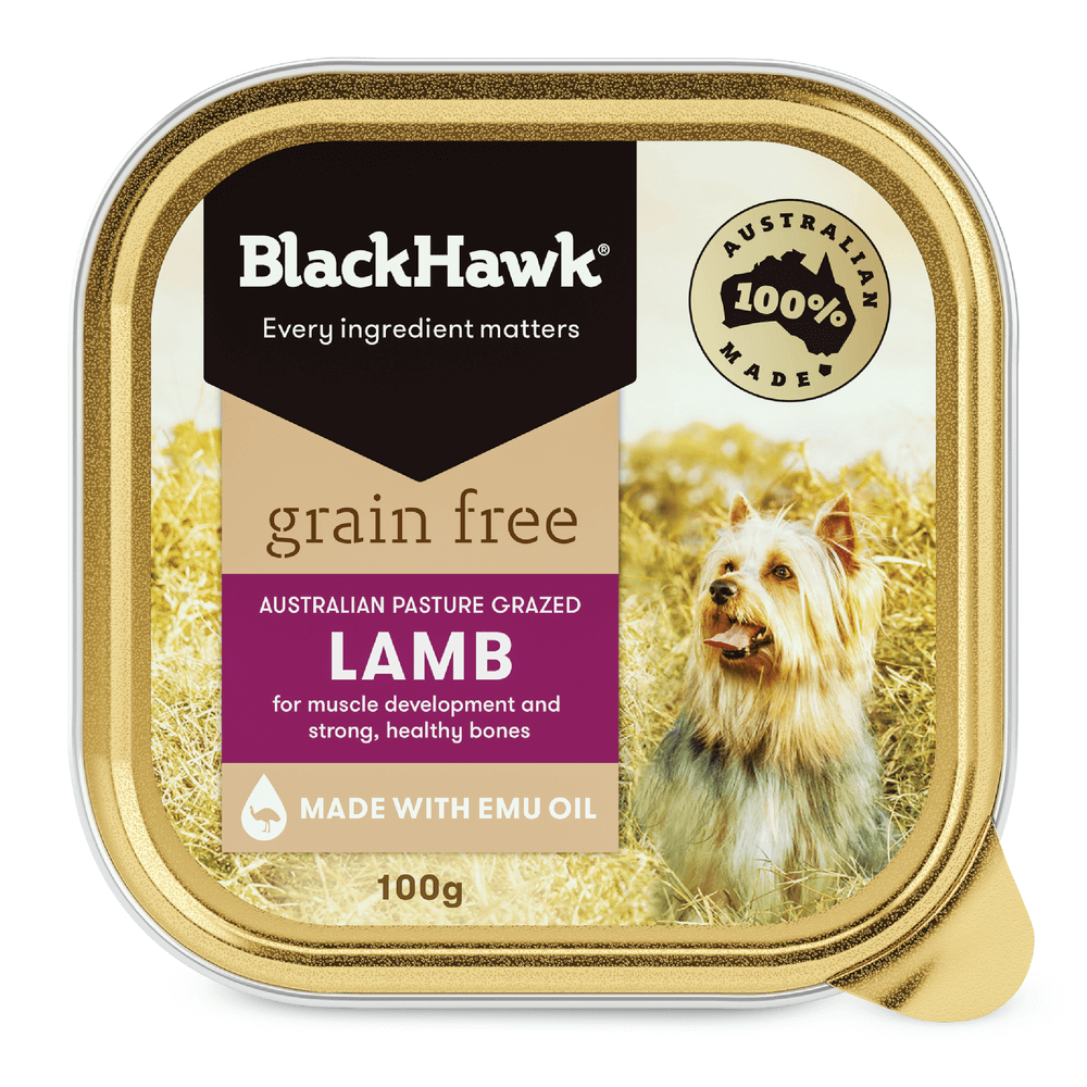 Black Hawk Grain Free Wet Dog Food 100g Lamb - Woonona Petfoods