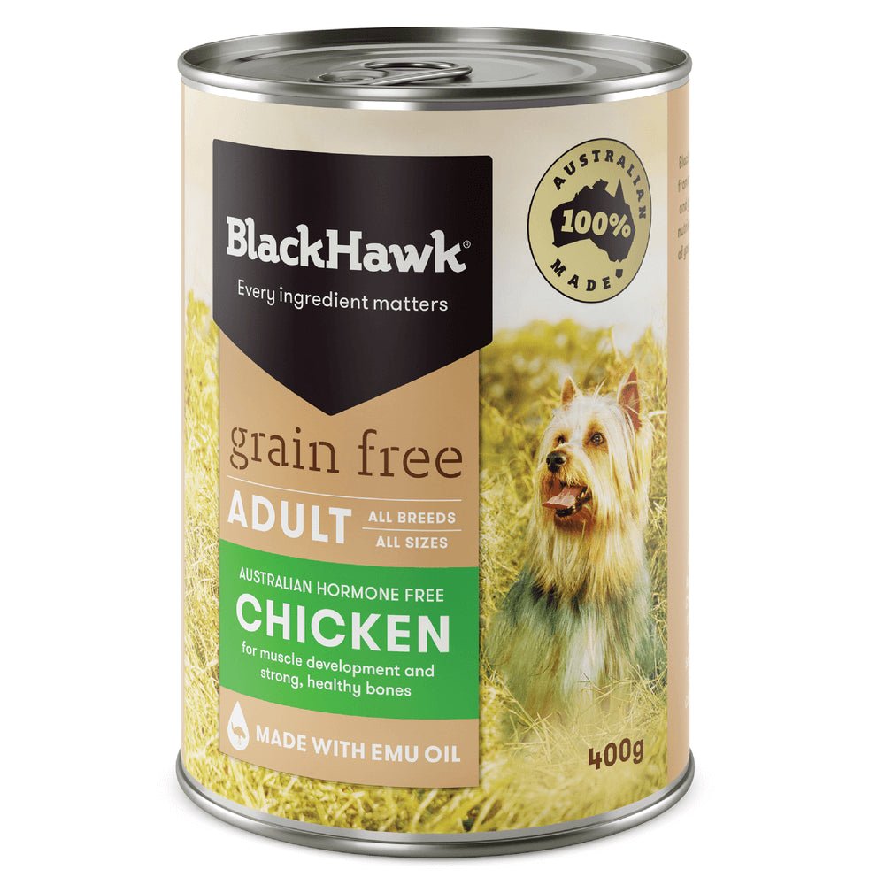 Black Hawk Grain Free Wet Dog Food 400g Chicken - Woonona Petfoods