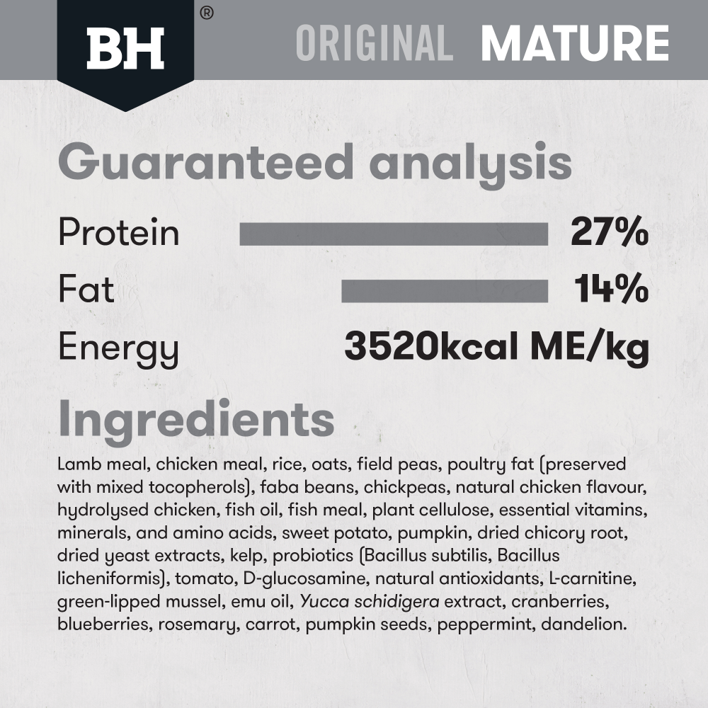 Black Hawk Mature Lamb and Rice Dry Dog Food - Woonona Petfoods