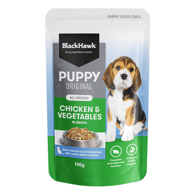 Black Hawk Wet Dog Food Puppy Chicken and Vegetables
