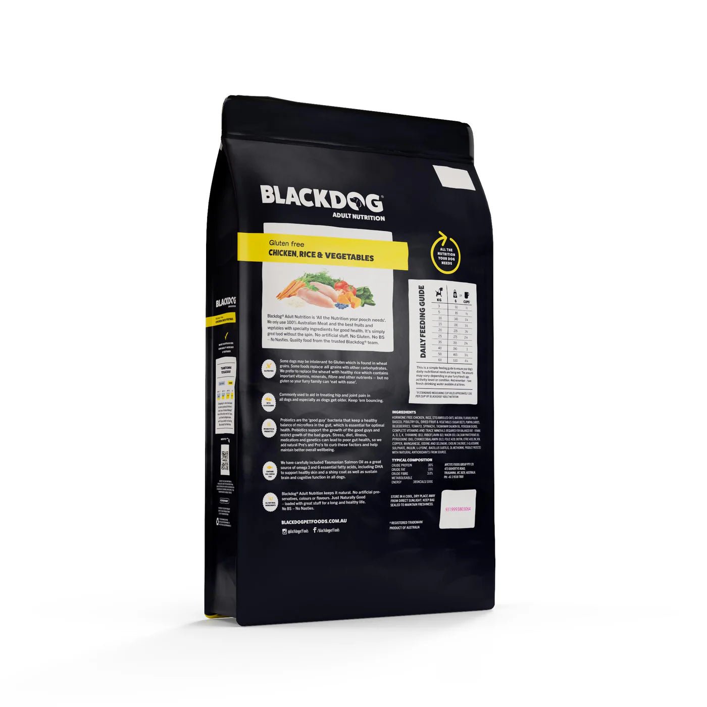 Blackdog Adult Chicken, Rice & Vegetables 2.5kg - Woonona Petfoods