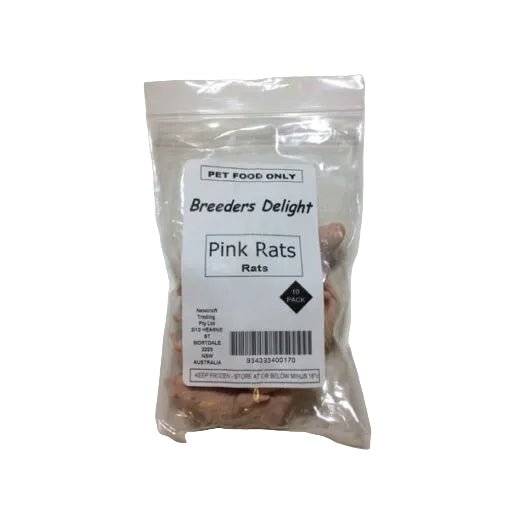 Breeders Delight Frozen Rats Pinkies 10 Pack - Woonona Petfoods