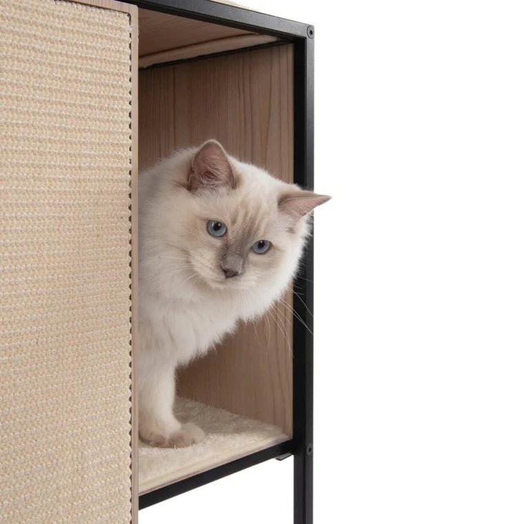 Catit Vesper Patio White with Scratcher Pad - Woonona Petfoods