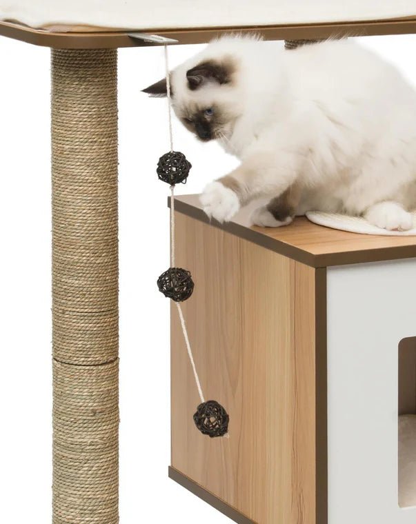 Catit Vesper Raised Cat Home Walnut Base with Platform - Woonona Petfoods