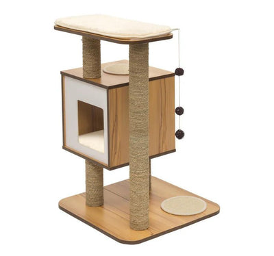 Catit Vesper Raised Cat Home Walnut Base with Platform
