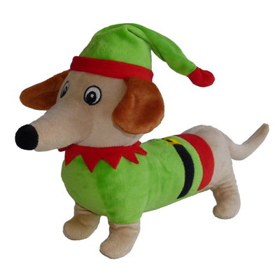 Christmas Dachshund with Green Hat K9