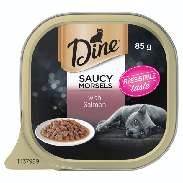 Dine Salmon in Seafood Sauce 85g x 14 - Woonona Petfood & Produce