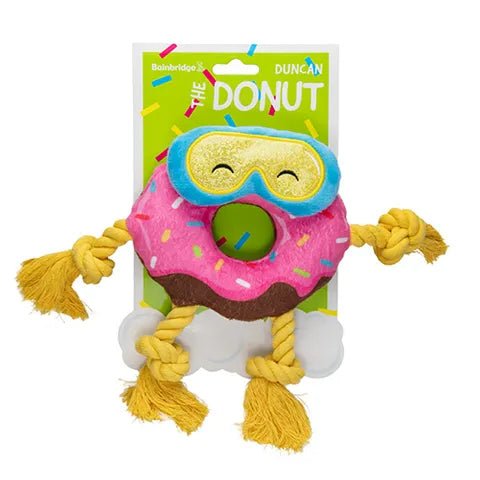 Duncan The Donut Plush Pups Dog Toy - Woonona Petfoods