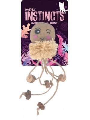 Furkidz Cat Toy Burlap Octopus
