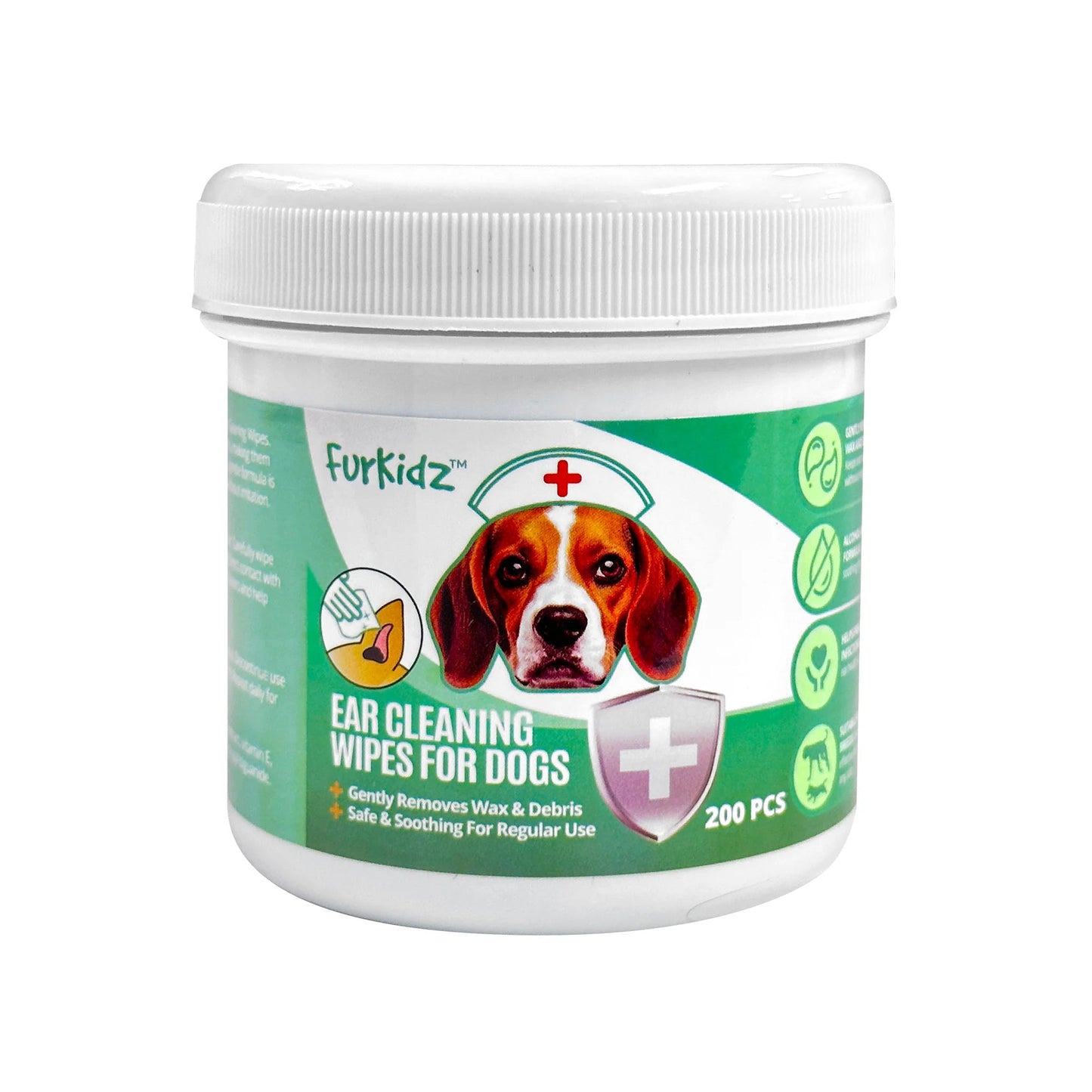 Furkidz Ear Cleaning Wipes for Dogs 200 Pcs - Woonona Petfoods
