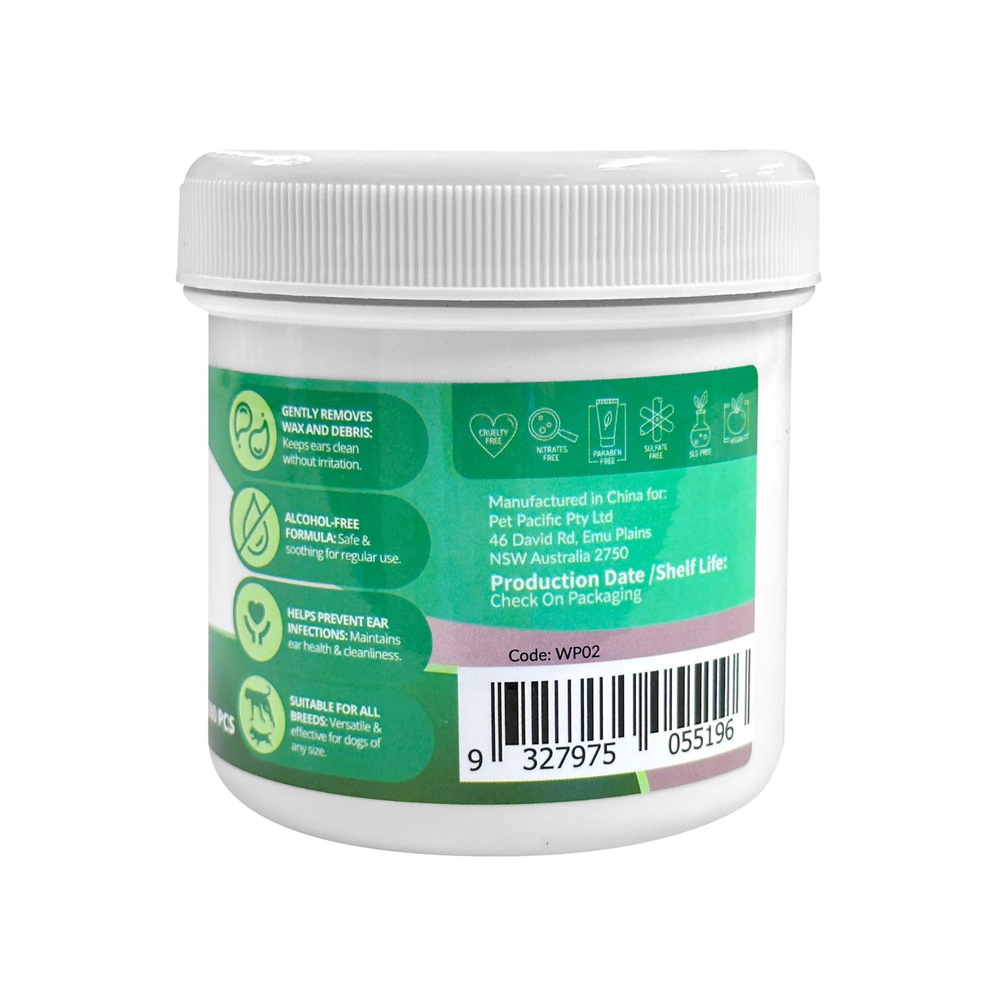 Furkidz Ear Cleaning Wipes for Dogs 200 Pcs - Woonona Petfoods