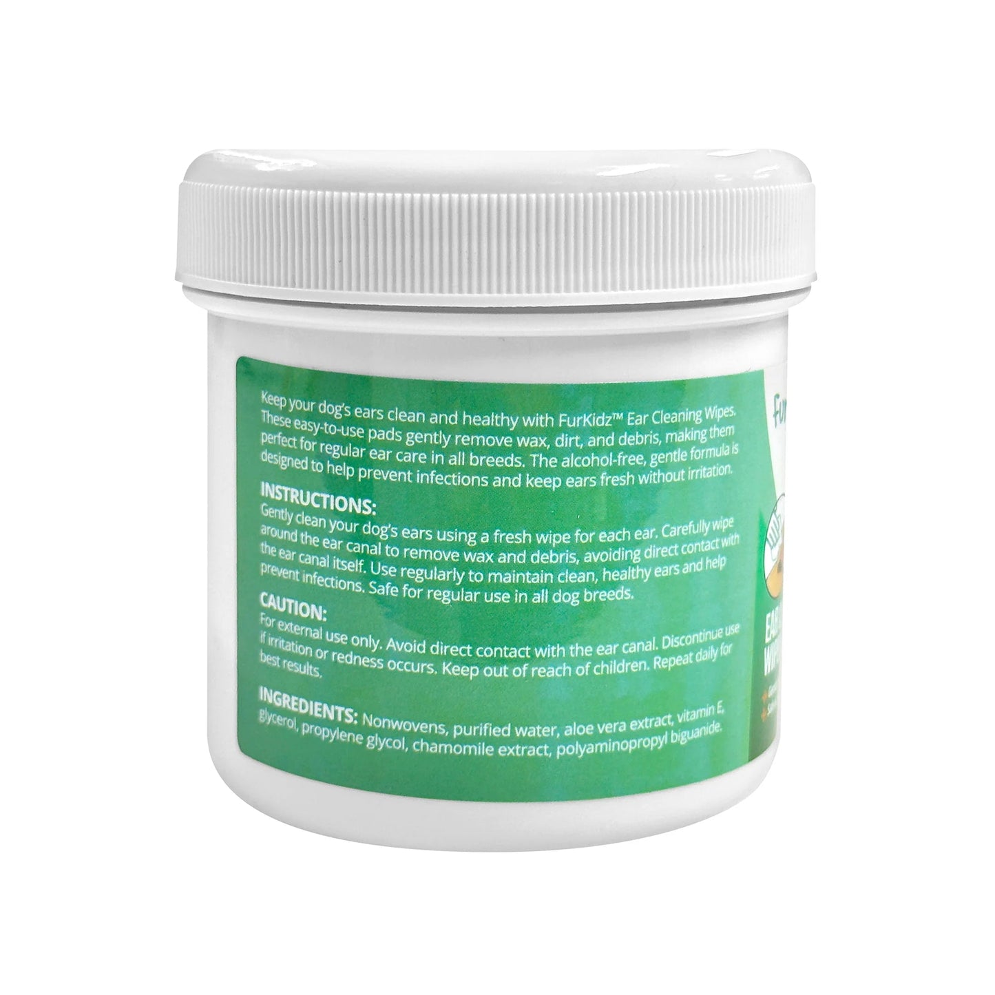 Furkidz Ear Cleaning Wipes for Dogs 200 Pcs - Woonona Petfoods