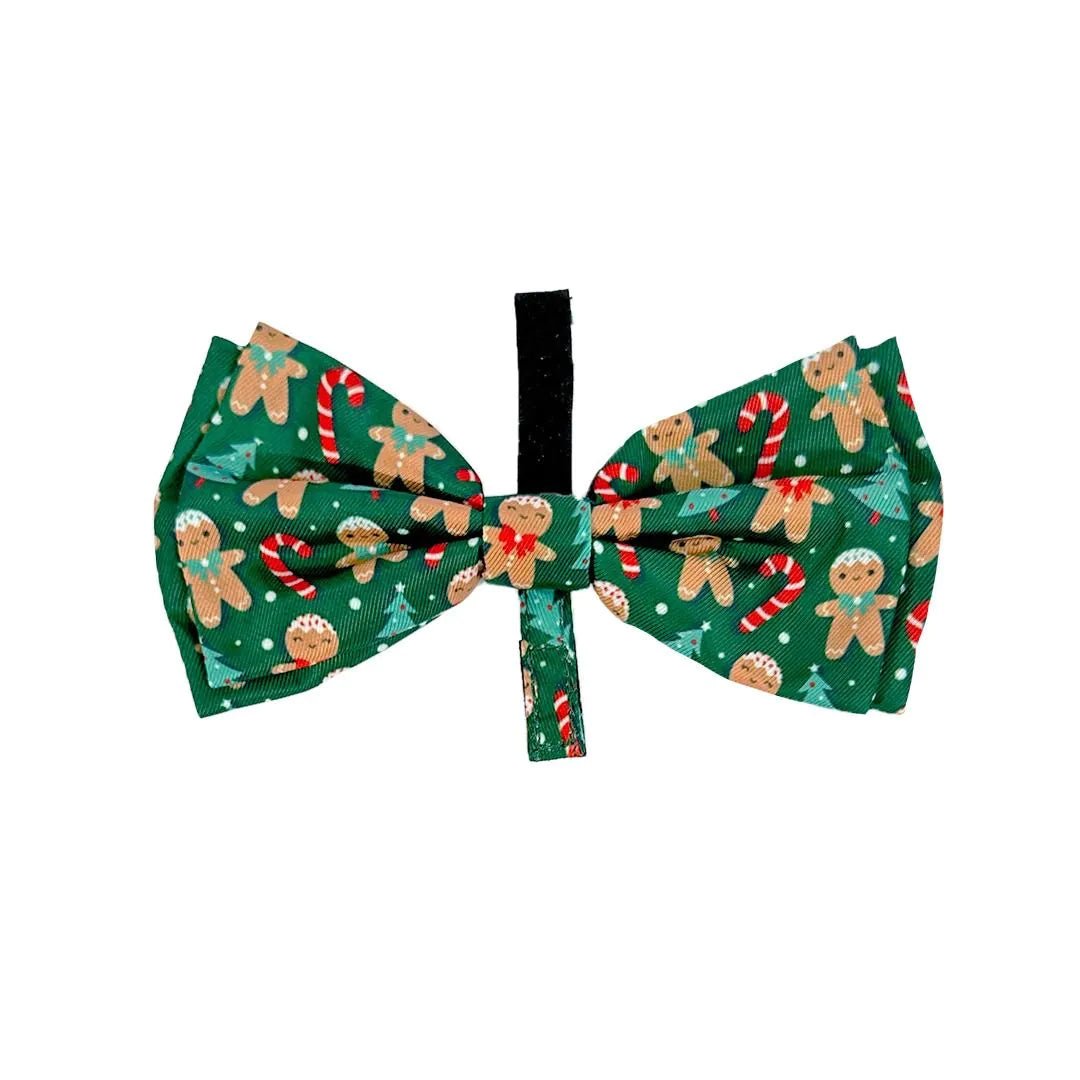 Fuzzyard Bowtie - Jolly Gingerbread & Canes - Woonona Petfoods