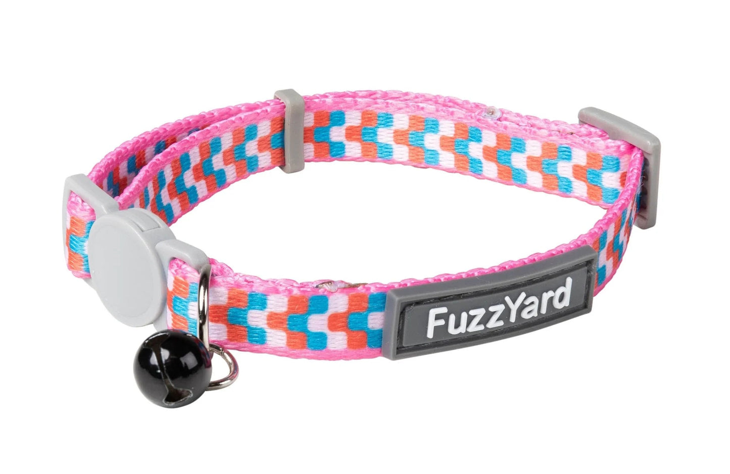 Fuzzyard Cat Collar - Groovelock - Orange/Pink - Woonona Petfoods