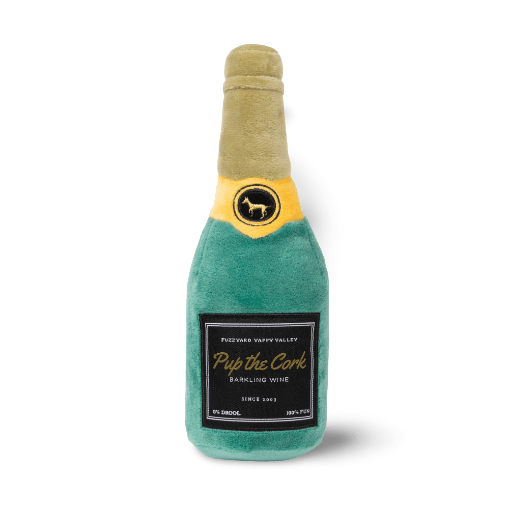 Fuzzyard Dog Toy - Pup The Cork Sparkling Wine - Woonona Petfoods
