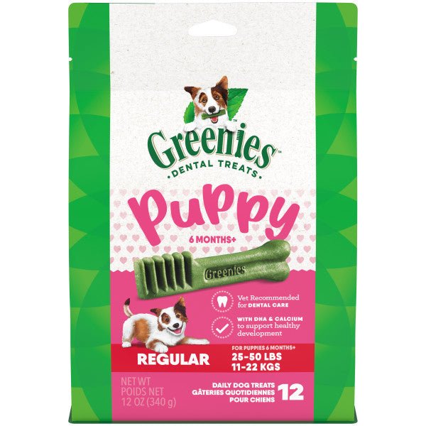 Greenies Puppy Dental Dog Treats Original Regular 340g - Woonona Petfoods