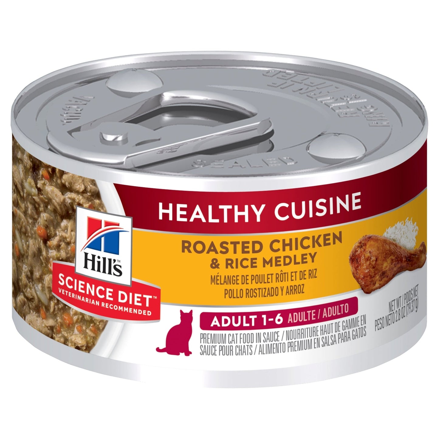 Hill's Science Diet Adult Healthy Cuisine Chicken & Rice Medley Canned Cat Food 79g - Woonona Petfoods