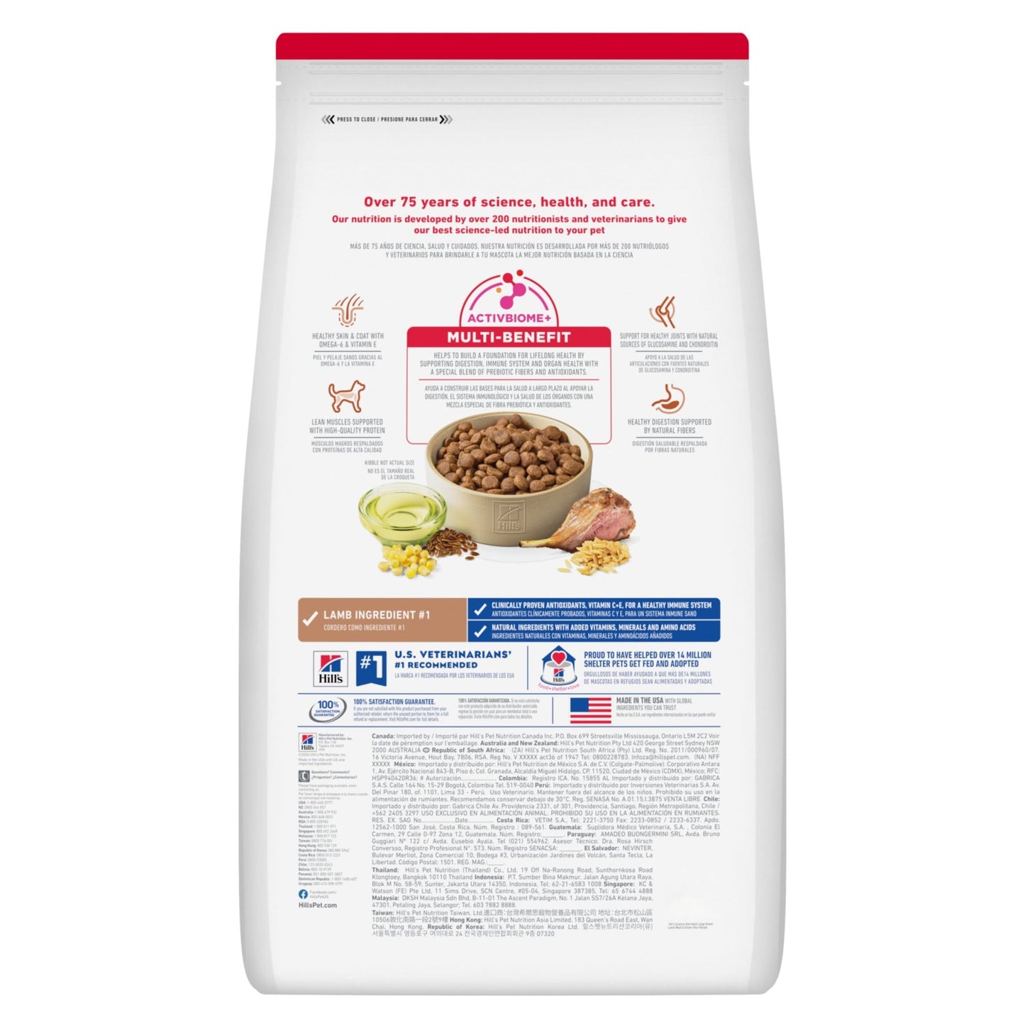 Hill's Science Diet Adult Large Breed Lamb & Brown Rice Dry Dog Food 14.97kg - Woonona Petfoods