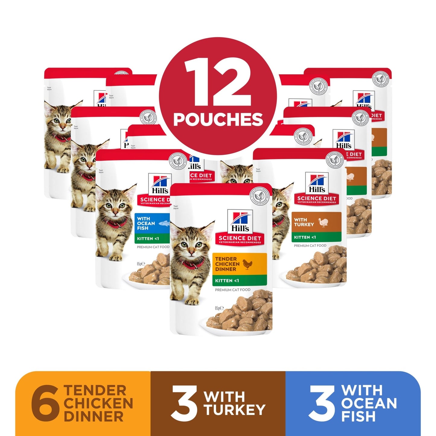 Hill's Science Diet Kitten Wet Food Variety Pack 12x85g - Woonona Petfoods