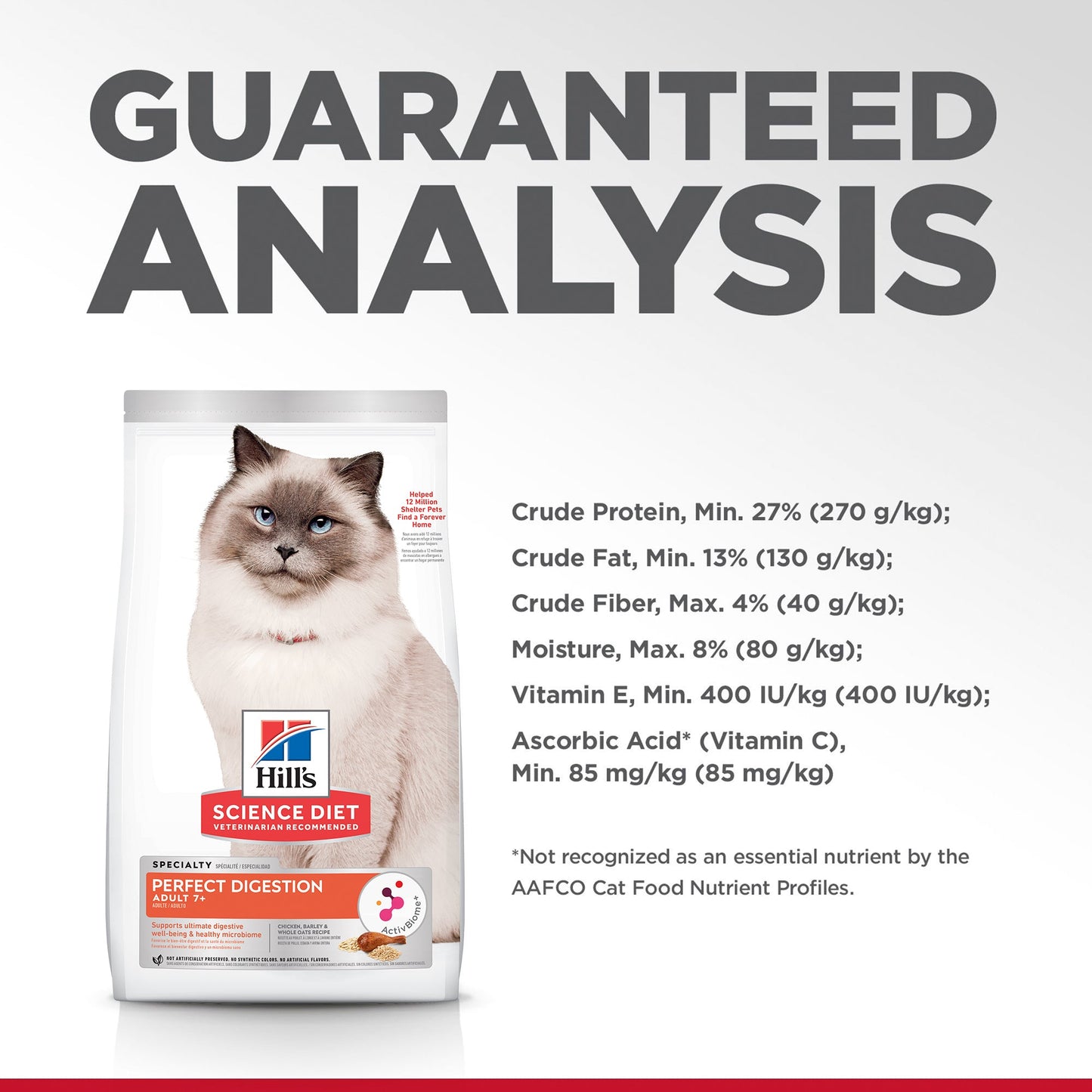 Hill's Science Diet Perfect Digestion Adult 7+ Dry Cat Food 2.72kg - Woonona Petfoods
