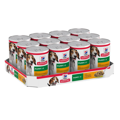 Hill's Science Diet Puppy Chicken & Barley Entrée Canned Dog Food 12x370g